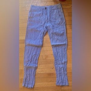 Men’s slim sit linen pants